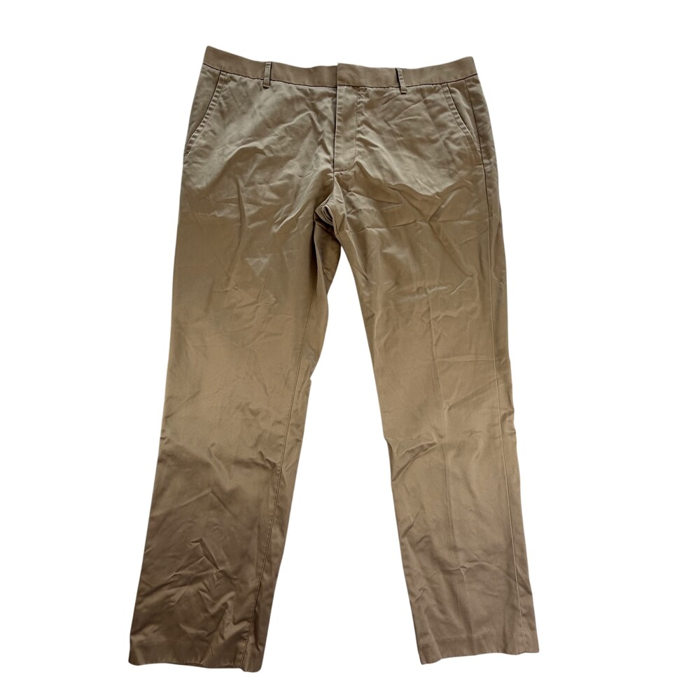 Bonobos Pants Mens FITS 39x30 Beige Slim Fit Chino Straight Leg Cotton Casual